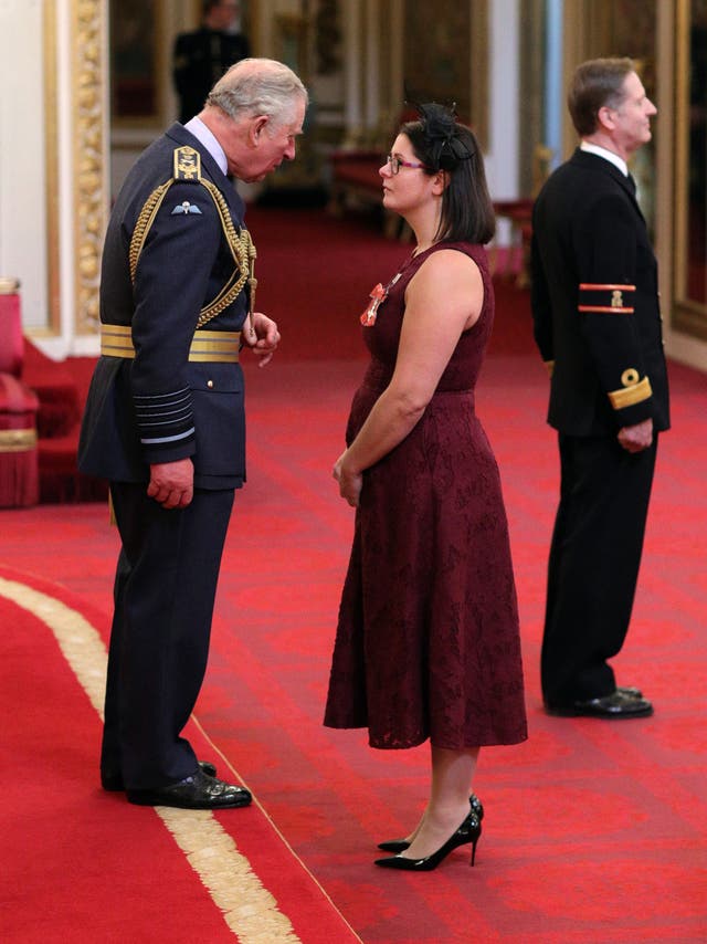 Melissa Mead is made an MBE by Charles