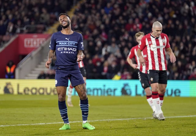 Raheem Sterling missed a glorious chance for the visitors