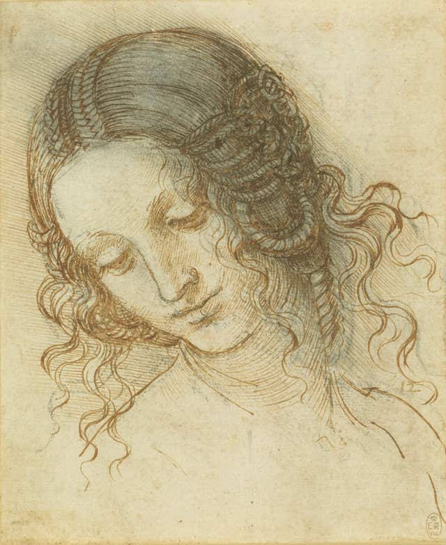 The head of Leda, c.1505-8, (Royal Collection Trust)