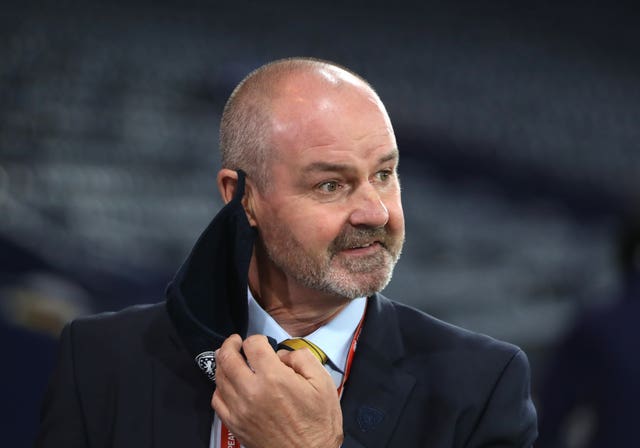 Steve Clarke on the touchline