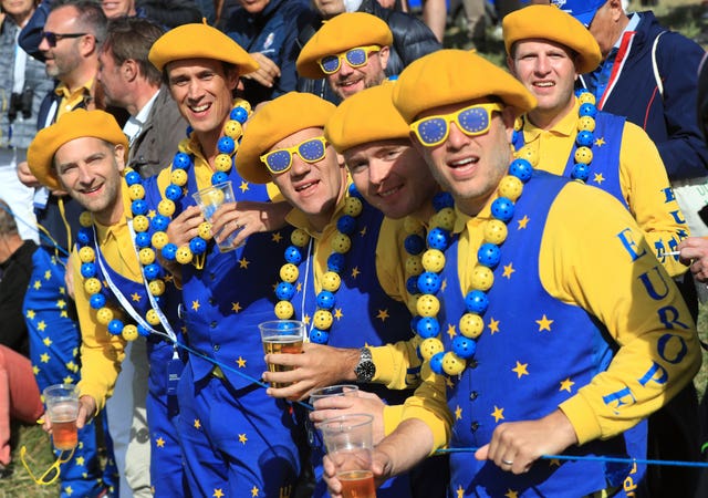 Europe fans get behind their team
