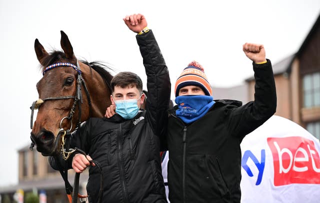 Ronan McNally (right) with Dreal Deal after his Grade Two strike