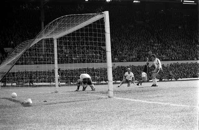 Kenny Dalglish runs off to celebrate after scoring the winning goal at Hampden Park as Scotland beat England 2-1