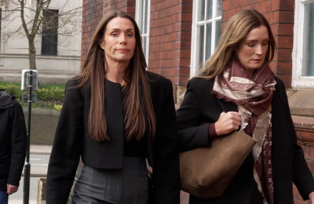 Jennifer Dooley (left) outside Stockport Coroner’s Court