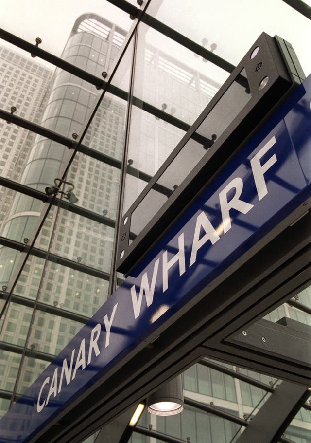Canary Wharf Tube station (Michael Walter/PA)