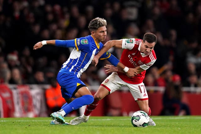 Arsenal v Brighton and Hove Albion – Carabao Cup – Third Round – Emirates Stadium