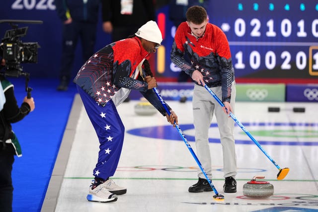 American rapper Snoop Dogg (left) with USA’s Daniel Casper