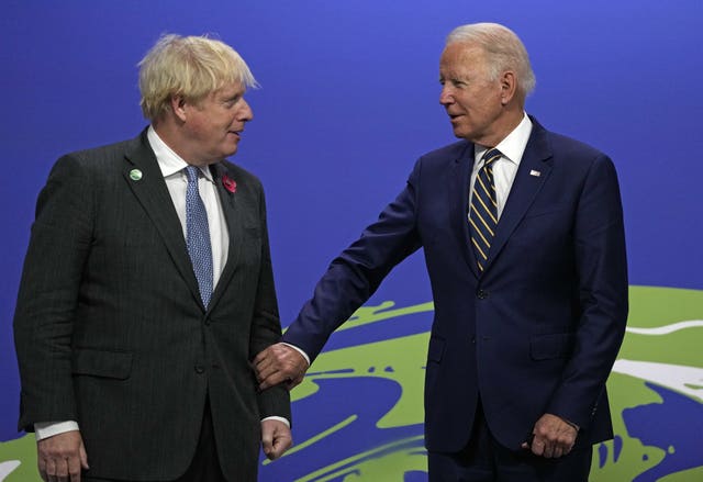 Prime Minister Boris Johnson (left) and President Joe Biden spoke on Tuesday about the situation in the Ukraine
