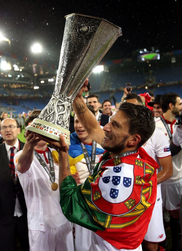 Sevilla celebrate a third consecutive Europa League title