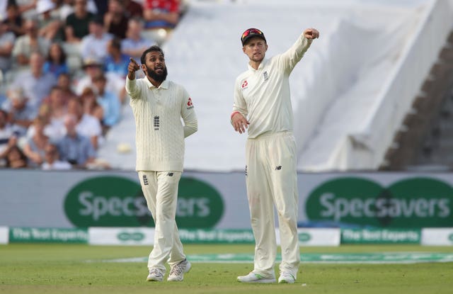 Rashid, left, credited Joe Root with not