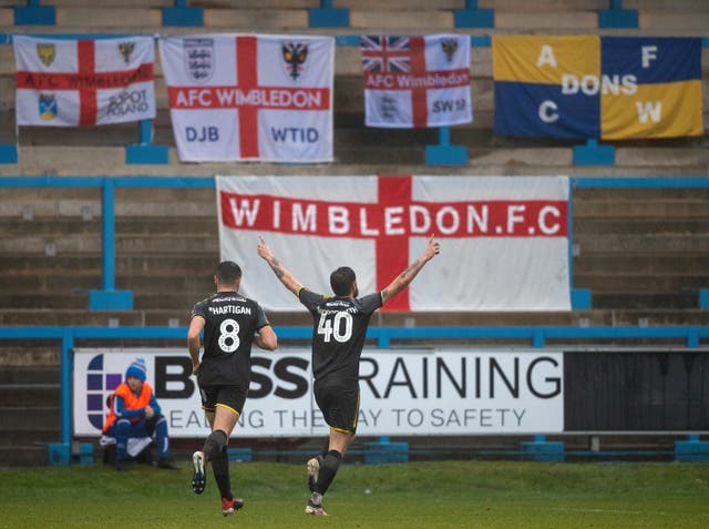 Anthony Wordsworth was on the scoresheet as AFC Wimbledon beat Halifax in the FA Cup second round