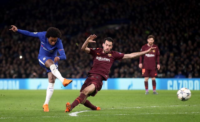 Willian scored past Barcelona in the first leg 
