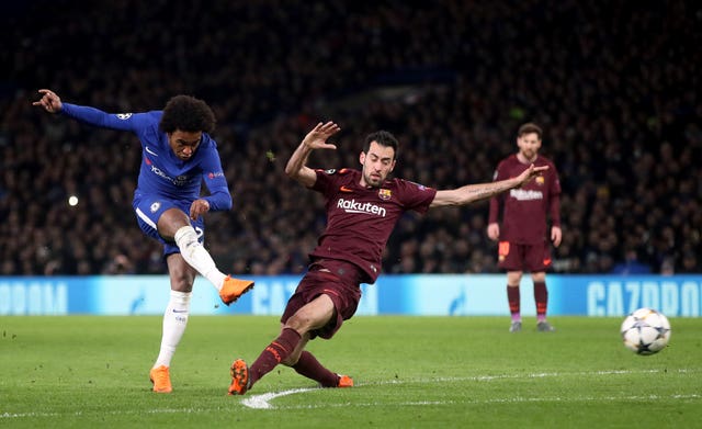 Willian scored past Barcelona in the first leg
