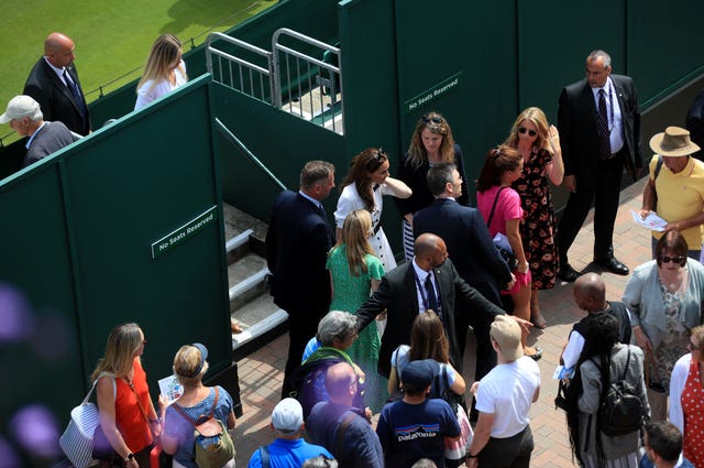 The Duchess headed to the practice courts