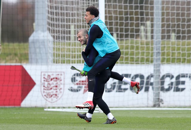 Wilshere (left) trained with England last week but missed both friendlies with a knee injury