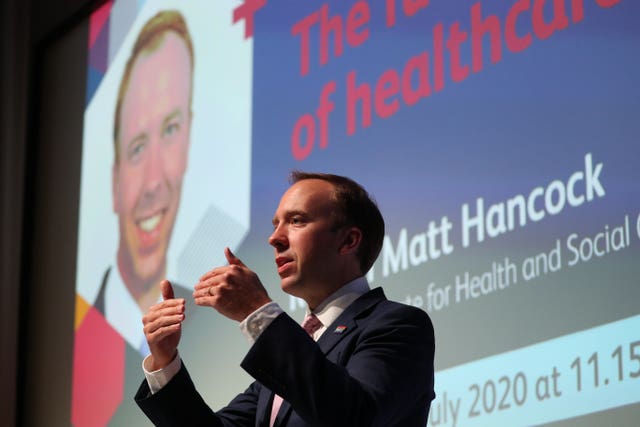 Matt Hancock NHS speech
