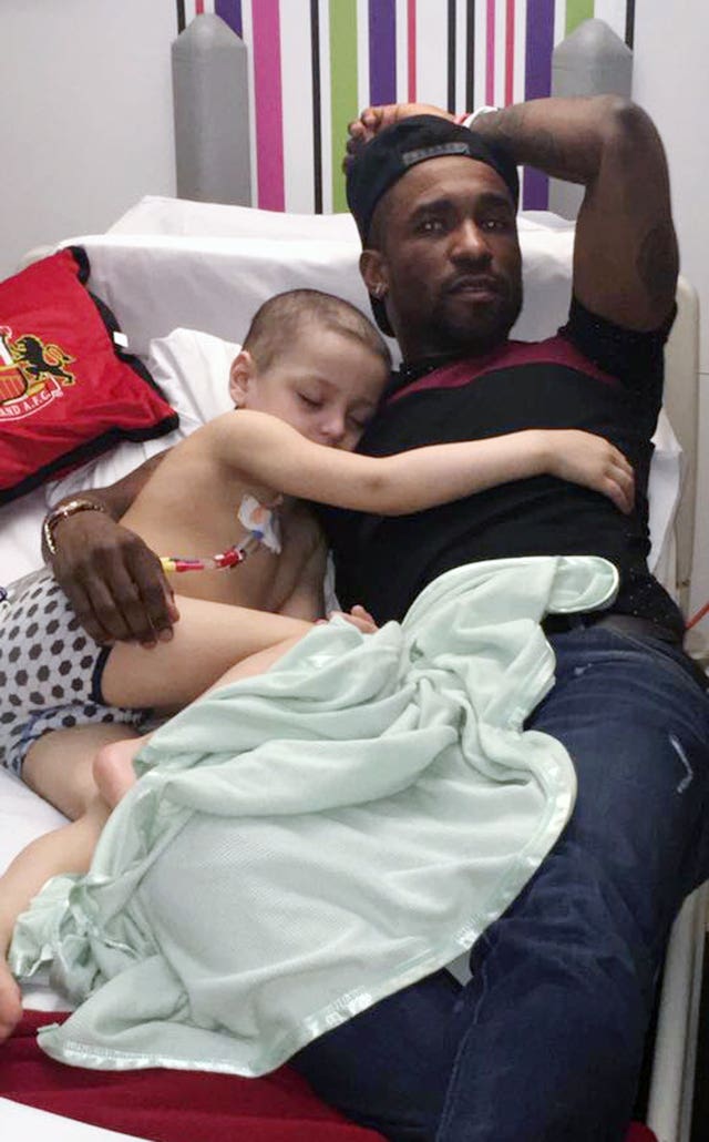 Jermain Defoe and Bradley Lowery had a remarkable bond (Bradley Lowery Fight Against Neuroblastoma/PA)