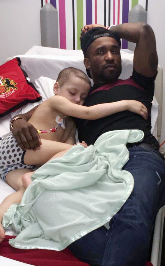 Jermain Defoe and Bradley Lowery had a remarkable bond (Bradley Lowery Fight Against Neuroblastoma/PA)