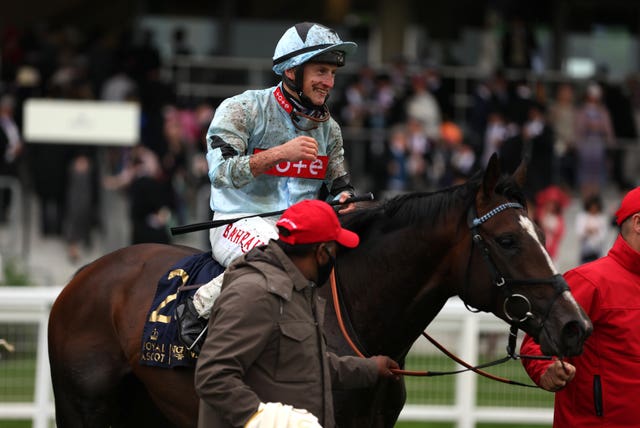 Alenquer and Tom Marquand after winning the King Edward VII Stakes