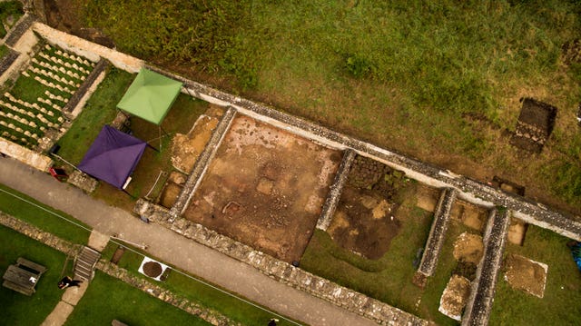 The mosaic was unearthed at the Roman villa in Chedworth, Gloucestershire