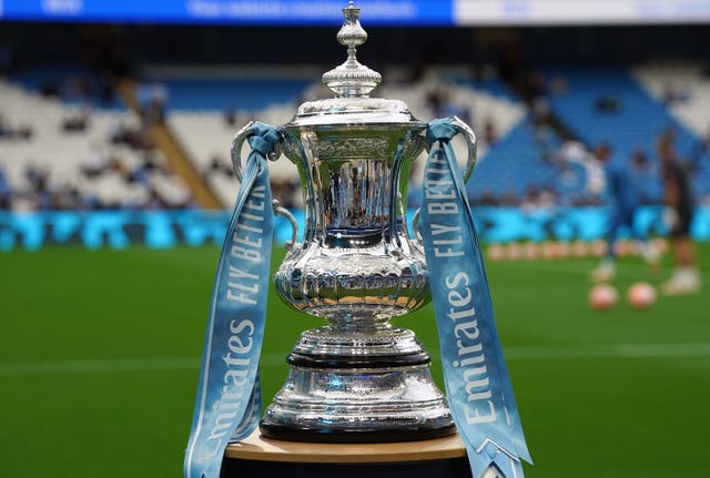 A general view of the Emirates FA Cup trophy