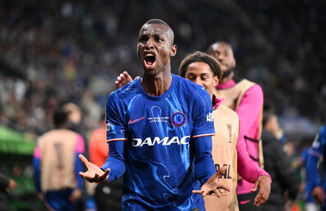 Chelsea’s Nicolas Jackson celebrates scoring