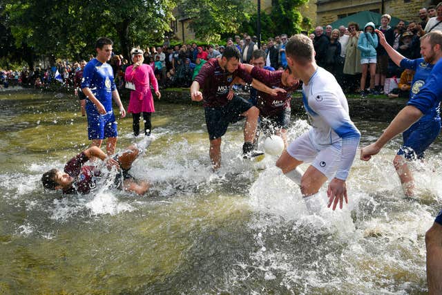 Annual Football in the River match