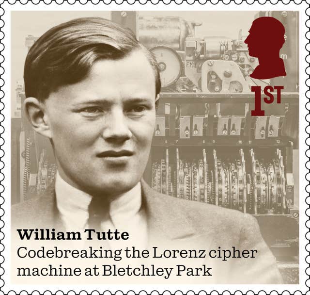 William Tutte on one of 10 stamps that honour men and women who made extraordinary contributions during the Second World War to mark the 80th anniversary of VE Day