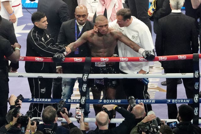 Conor Benn after his first fight with Chris Eubank Jr at Tottenham Hotspur Stadium