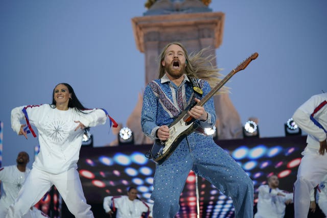 Sam Ryder performs during the Platinum Party at the Palace