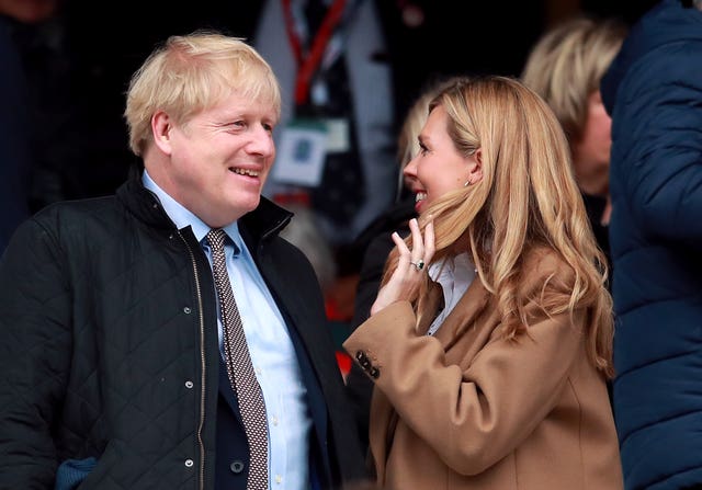 Boris Johnson and his fiancee Carrie Symonds