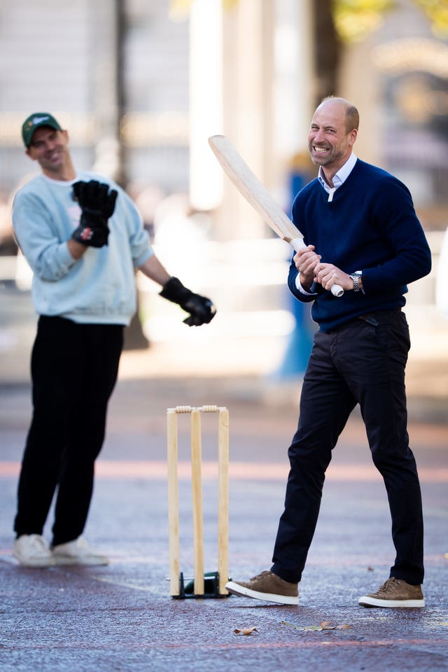 The Prince of Wales batting