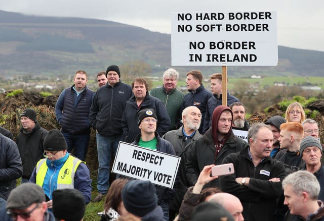 Irish border protest