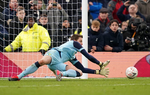 Dutchman Tim Krul had helped Norwich reach the FA Cup quarter-finals with a penalty shoot-out victory at Tottenham