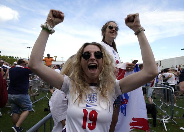 Fans watch England v Germany