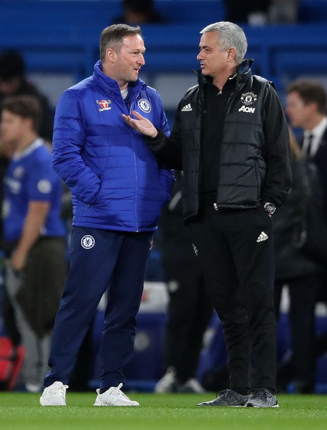 The 48-year-old also worked under Jose Mourinho (right) at Chelsea