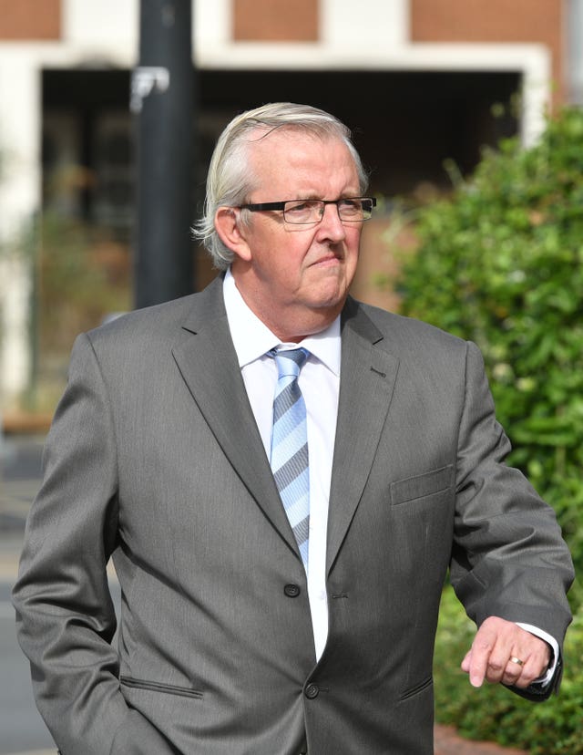 Christopher Ashford leaving Swindon Magistrates’ Court (Ben Birchall/PA)