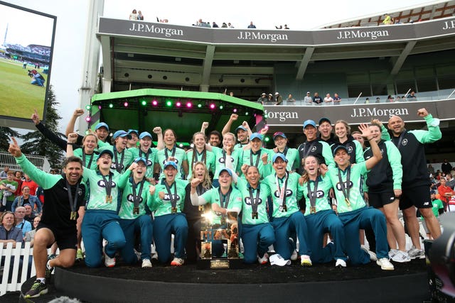 Oval Invincibles players celebrate