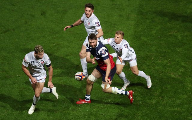 Nick Haining, pictured here being tackled while playing for Bristol, is among the new faces in the squad 