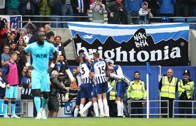 Tottenham were well beaten by Brighton