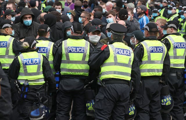 Police move protesters