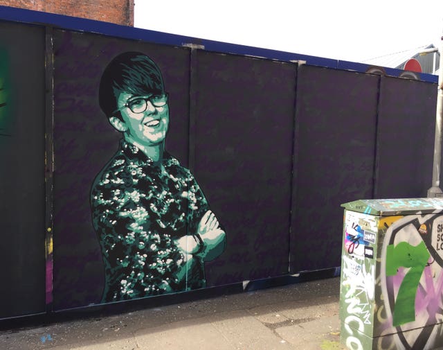 A new mural of Lyra McKee in Belfast city centre 