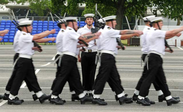 Members of the Royal Navy Small Ships and Diving unit at work (Andrew Matthews/PA)