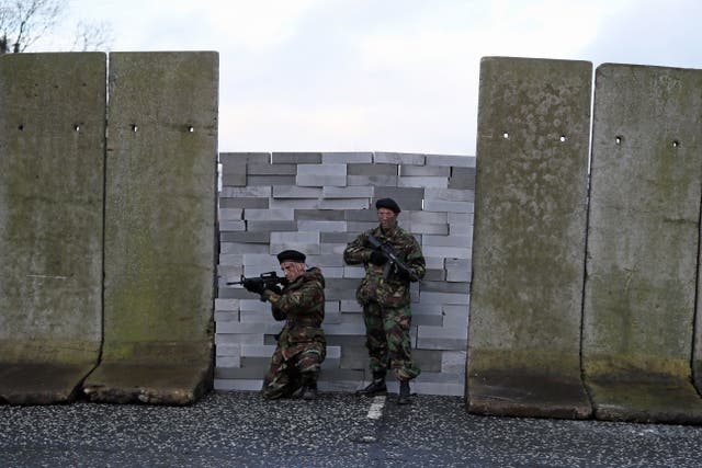Irish border protest
