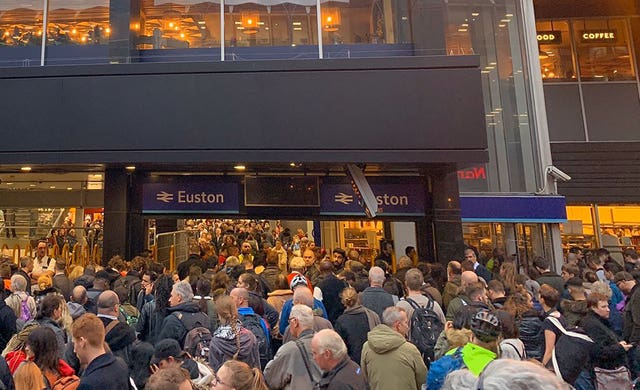 The West Coast main line was closed on Friday evening