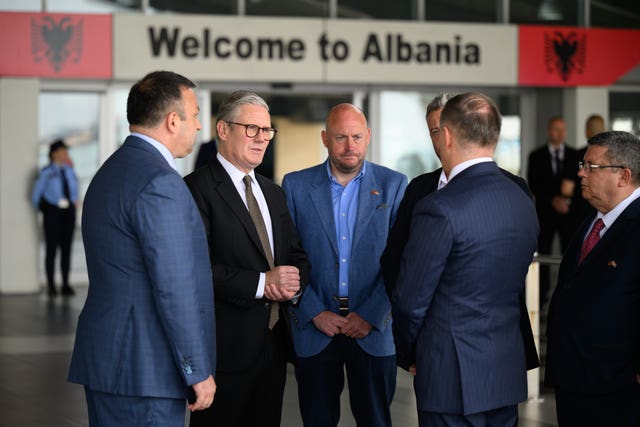 Prime Minister Sir Keir Starmer on a visit in Tirana, Albania