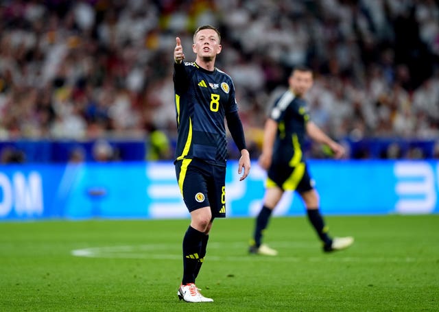 Callum McGregor playing for Scotland
