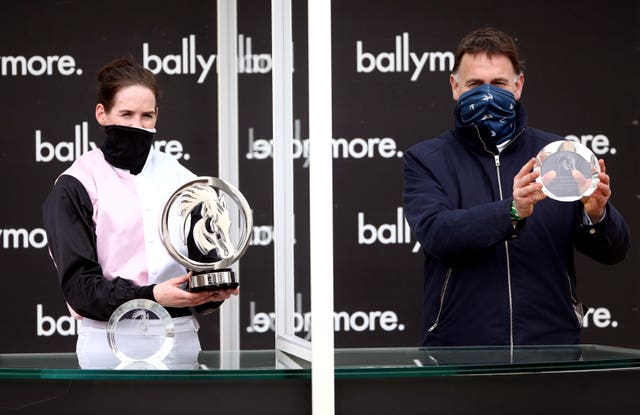 Rachael Blackmore with Henry de Bromhead at Cheltenham last year