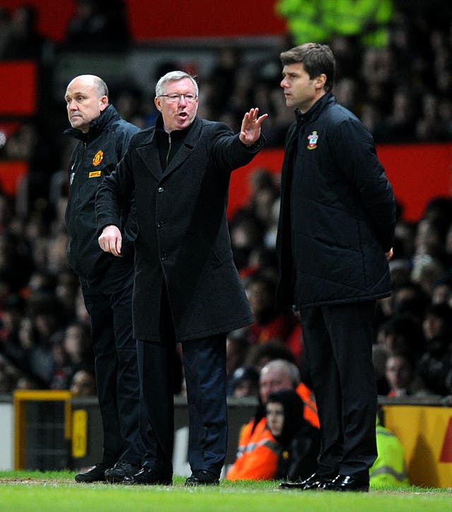 Pochettino (right) first faced United in just his second match as Southampton manager