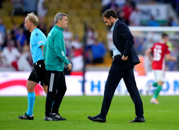 Gareth Southgate appears dejected